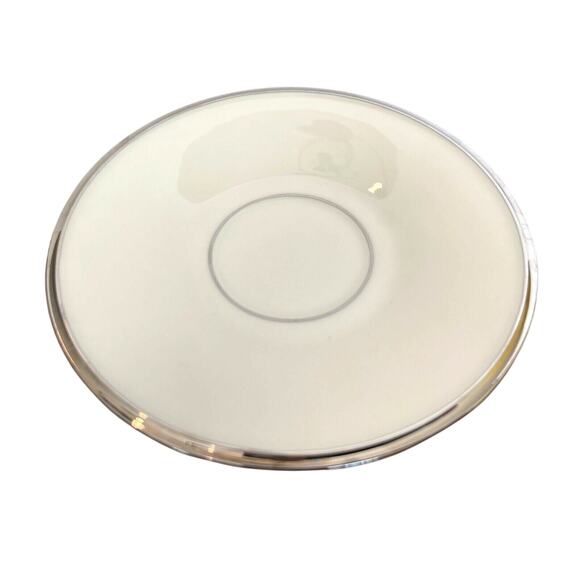 Lenox Solitaire Ivory China Platinum Rimmed Saucer 6 Inch - Picture 2 of 11